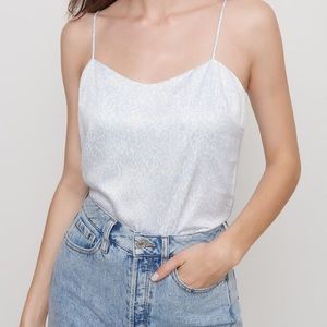 Dynamite Ally Satin Sweetheart Cami • Sage Green